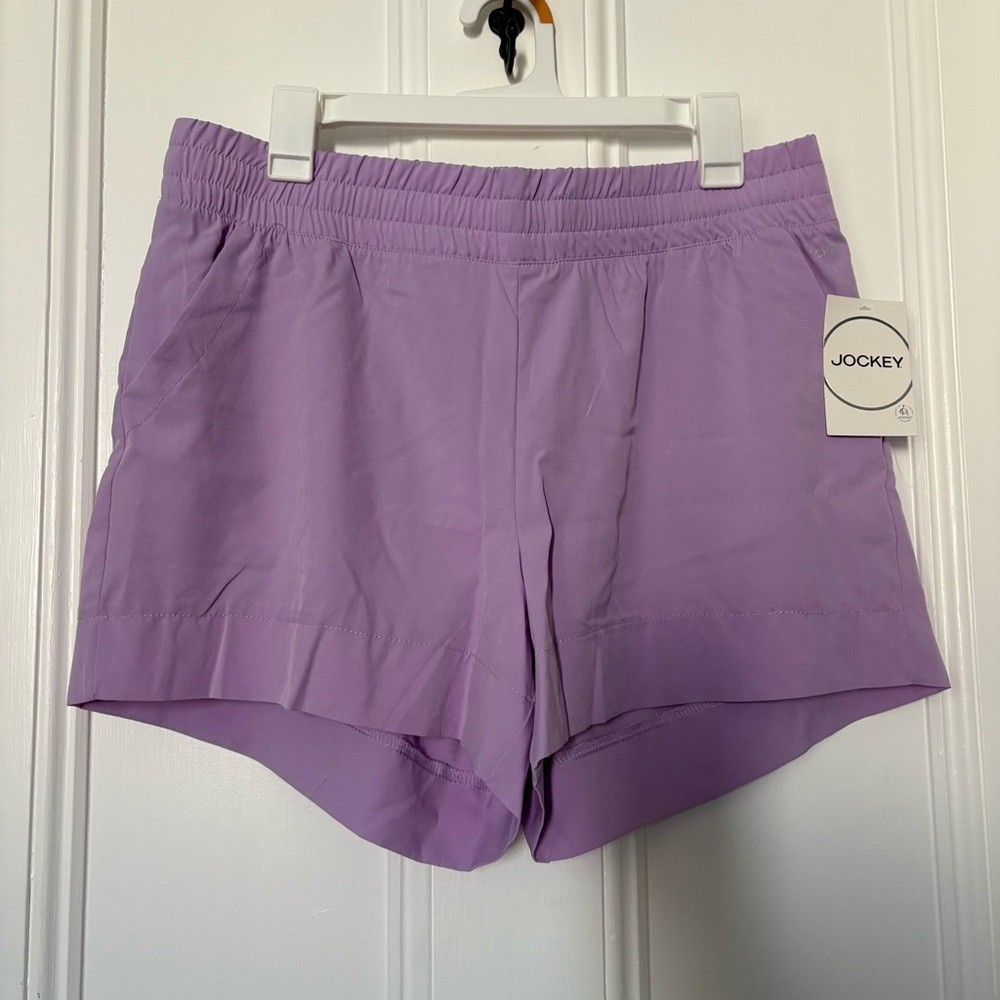 Jockey Purple Athletic Shorts Lightweight Elastic Waist